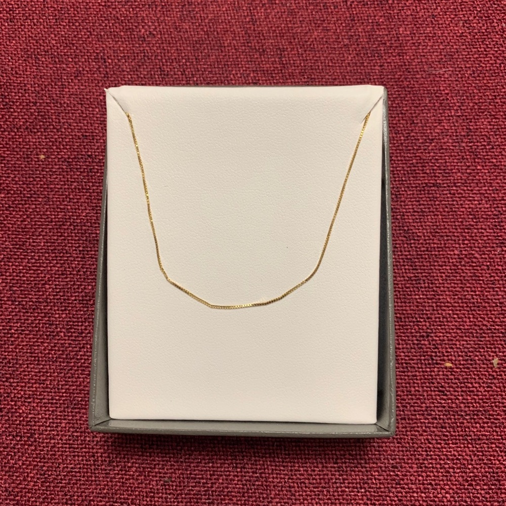 Michael Hill 20” 10k gold adj. box chain necklace